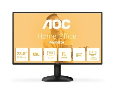AOC 24B31H Monitor 23.8\" LED IPS FullHD 120Hz - Respuesta 1ms - HDMI, VGA - VESA 100x100mm - Color Negro