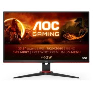 AOC 24G2SPAE/BK Monitor 23,8\" WLED IPS FullHD 165Hz - Respuesta 1ms - Angulo de Vision 178° AMD FreeSync - Altavoces Incorporados - HDMI, DisplayPort, Audio - Montaje VESA 100x100