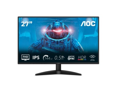 AOC 27B36X Monitor 27\" LED IPS FullHD 144Hz - Respuesta 4ms - HDMI, Displayport - VESA 100x100mm - Color Negro