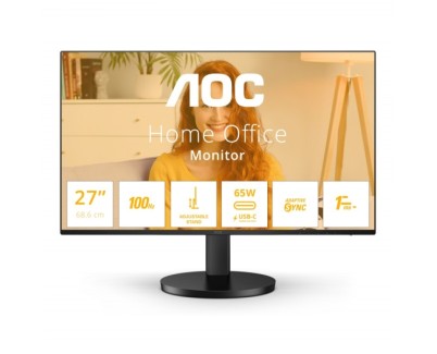 AOC B3 Monitor 27\" LED IPS FullHD 1080p 100Hz - Respuesta 1ms - Angulo de Vision 178° - Altavoces Incorporados - USB-C, HDMI, Audio - Montaje VESA 100x100
