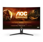 AOC G4 Monitor 31.5\" Curvo 1500R LED VA FullHD 240Hz - FreeSync Premium - Respuesta 1ms - Angulo de Vision 178° - HDMI, DisplayPort, Audio - Montaje VESA 100x100