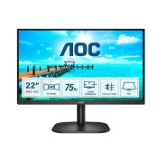 AOC Monitor 21.5\" WLED FullHD 75Hz - Angulo de Vision 178° - HDMI, VGA, Audio - Montaje VESA 100x100
