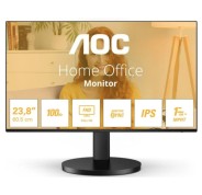AOC Monitor 23.8\" LED IPS FullHD 1080p 100Hz - Respuesta 1ms - Angulo de Vision 178° - Altavoces Incorporados - HDMI, VGA, Audio - VESA 100x100mm