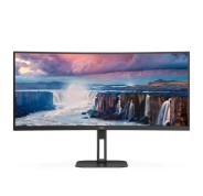 AOC Monitor 34\" Curvo LED VA WQHD 100Hz FreeSync - Respuesta 1ms - Altura e Inclinacion Ajustables - Altavoces 10W - Angulo de Vision 178° - USB-C, HDMI, Audio - VESA 100x100