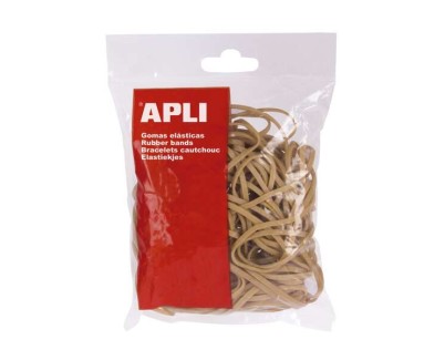 Apli Bolsa 100g de Gomas Elasticas 100 x 5 mm - 70% de Caucho Natural - Gran Elasticidad - Alta Calidad