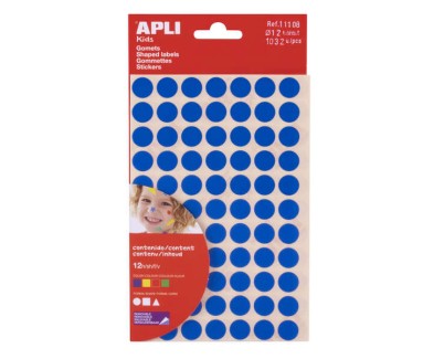 Apli Bolsa de 1.032 Gomets Formas Geometricas - Adhesivo Permanente - Libres de Disolventes - Ideales para Escuelas Infantiles - Papeles ECF - Colores, Formas y Tama&ntilde;os Surtidos