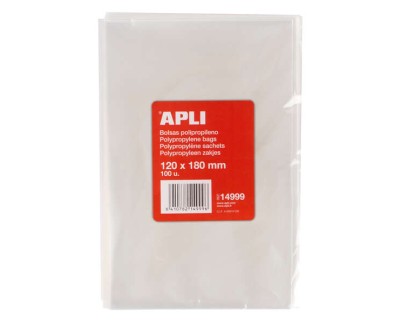 Apli Bolsas Polipropileno Transparente 120x180mm - Galga 120 - Alta Resistencia y Flexibilidad - Uso Alimenticio
