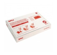 Apli Caja de 100 Forros para Libros 280mm PVC 130 micras - Solapa Autoajustable - Facil Forrado en 3 Pasos - Transparente