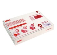 Apli Caja de 100 Forros para Libros 290mm PVC 130 micras - Solapa Autoajustable - Facil Forrado en 3 Pasos - Transparente