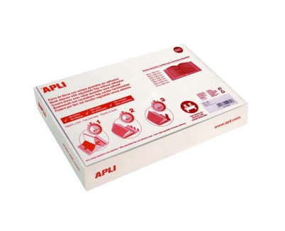 Apli Caja de 100 Forros para Libros 290mm PVC 130 micras - Solapa Autoajustable - Facil Forrado en 3 Pasos - Transparente
