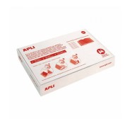 Apli Caja de 100 Forros para Libros 295mm PVC 130 micras - Solapa Autoajustable - Facil Forrado en 3 Pasos - Transparente