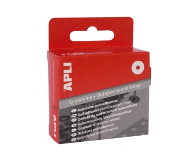 Apli Caja de 500 Arandelas de Refuerzo Ø13mm - Ideal para Escuela, Oficina y Hogar - Alta Resistencia a Tirones y Rozaduras - Color Transparente