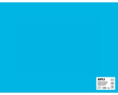 Apli Cartulina Azul Medio 50 x 65mm 170g 25 Hojas