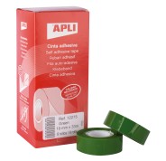 Apli Cinta Adhesiva Polipropileno 19mm x 33m - Resistente al Desgarro - Facil de Cortar - Adhesivo de Alta Calidad - Color Verde