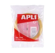 Apli Cinta Adhesiva Transparente 12mm x 66m - Fuerte Adhesion - Adhesivo sin Ruido