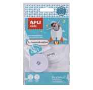 Apli Cinta Termoadhesiva para Marcar Ropa - 10mmx3m - 70% Poliester y 30% Algodon - Resistente a Lavadora y Secadora - Facil Uso con Boligrafo Comun - Color Blanco