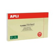 Apli Classic Bloc de 100 Notas Adhesivas 125 x 75 mm - Color Amarillo
