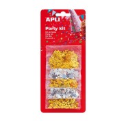 Apli Confeti Estrella Surtido - Ideal para Fiestas, Bodas, Celebraciones Infantiles, Manualidades y Carnaval - Color Oro y Plata