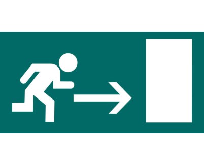 Apli Etiqueta Se&ntilde;alizacion Salida Emergencia Derecha 1 U.