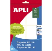 Apli Etiquetas 10 Blancas 50.0 x 70.0mm 10 Hojas