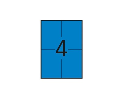 Apli Etiquetas Azules Permanentes 105.0 x 148.0mm 20 Hojas