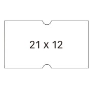 Apli Etiquetas Blancas para Maquinas Etiquetadoras de Precios de 1 Linea - Tamaño 21x12mm - Pack de 6 Rollos con 1000 Etiquetas Cada Uno - Adhesivo Permanente con Cantos Rectos - Compatibles con Etiquetadoras Apli Modelo 101418 y 101948