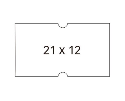 Apli Etiquetas Blancas para Maquinas Etiquetadoras de Precios de 1 Linea - Tamaño 21x12mm - Pack de 6 Rollos con 1000 Etiquetas Cada Uno - Adhesivo Permanente con Cantos Rectos - Compatibles con Etiquetadoras Apli Modelo 101418 y 101948