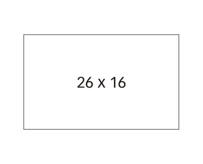 Apli Etiquetas Blancas para Maquinas Etiquetadoras de Precios de 2 Lineas - Tama&ntilde;o 26 x 16mm - Adhesivo Removible - Pack con 6 Rollos - Compatibles con Modelos 101419 y 102365