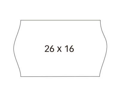 Apli Etiquetas Blancas para Maquinas Etiquetadoras de Precios de 2 Lineas - Tamaño 26 x 16mm - Adhesivo Permanente con Cantos Sinusoidales - Alta Calidad y Compatibles con Modelos 101419 y 102365