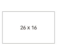 Apli Etiquetas Blancas para Maquinas Etiquetadoras de Precios de 2 Lineas - Tamaño 26 x 16mm - Adhesivo Removible - Pack con 6 Rollos - Compatibles con Modelos 101419 y 102365
