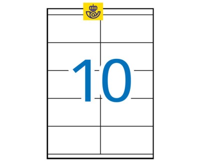 Apli Etiquetas Blancas Permanentes 105.0 x 57.0mm 500 Hojas