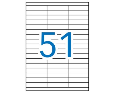 Apli Etiquetas Blancas Permanentes 70.0 x 16.9 mm 100 Hojas