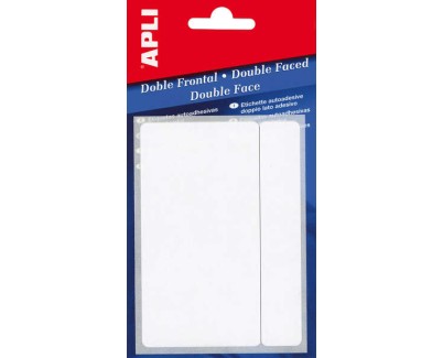Apli Etiquetas Doble Frontal Blancas 53.0 x 82.0mm