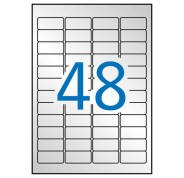Apli Etiquetas Metalizadas Plata 45.7 x 21.2mm 20 Hojas
