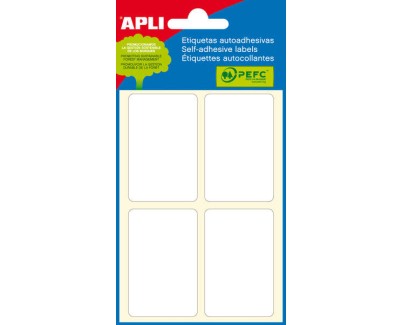Apli Etiquetas Minibolsa Blancas 34.0 x 53.0mm 6 Hojas