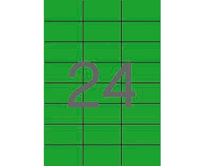 Apli Etiquetas Verdes Permanentes 70.0 x 37.0mm 20 Hojas
