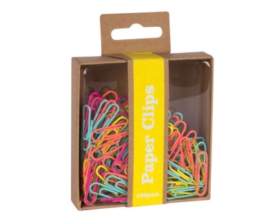 Apli Fluor Collection Pack de 100 Clips de Colores Fucsia, Amarillo, Naranja y Turquesa