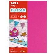 Apli Goma Eva Fluorescente - Medida A4 - 4 Hojas - Fucsia, Verde, Amarillo y Naranja