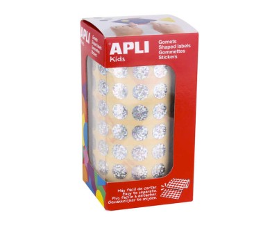 Apli Gomets Redondos Holograficos - Tama&ntilde;o &Oslash; 10.5mm - Adhesivo Permanente - 5192 Gomets por Rollo - Ideal para Desarrollar Habilidades Infantiles