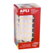 Apli Gomets Redondos Plata Metalizado - Ø 10.5mm - 5192 Unidades por Rollo - Desarrolla Habilidades y Capacidades en Niños