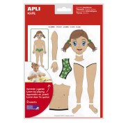 Apli Gomets Tematicos el Cuerpo - 156 Gomets - Desarrollados con Educadores - Ayudan a Identificar Partes del Cuerpo - Desarrolla Habilidades Motoras - Adhesivo Removible - Adhesivo Base Agua - Libre de Disolventes - Colorido