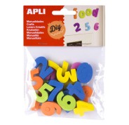 Apli Imanes Goma Eva Numeros 20U - Flexibles y Coloridos - Ideales para Manualidades y Educacion