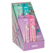 Apli Infinite Pencil Nordik Expositor con 20 Packs de Lapiz Infinito HB + Mina de Recambio + Tapon Protector - Para Escribir hasta 16km - Colores Surtidos