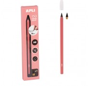 Apli Infinite Pencil Pack de Lapiz Infinito HB + Mina de Recambio + Tapon Protector - Para Escribir hasta 16km - Color Rosa