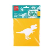 Apli Kids Bolsa de 6 Plantillas de Dinosaurios - 8 Formas de Animales - Polipropileno Flexible - Lavables - Colores Surtidos