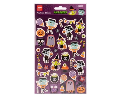 Apli Kids Foam Pack con 38 Pegatinas de Foam Halloween - Perfectas para Decorar Cuadernos, Agendas, etc...