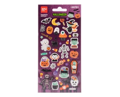 Apli Kids Frankie Pack con 50 Pegatinas de Halloween - Perfectas para Decorar Cuadernos, Agendas, etc...