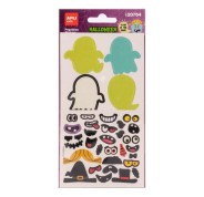 Apli Kids Glow in the Dark Pack con 66 Pegatinas de Halloween - Brillan en la Oscuridad - Destacan por su Increíble Efecto Luminoso