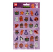 Apli Kids Pop Up Pack con 30 Pegatinas de Halloween con Efecto Volumen - Perfectas para Decorar Cuadernos, Agendas, etc...