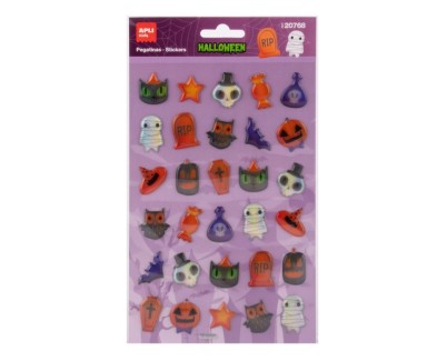 Apli Kids Pop Up Pack con 30 Pegatinas de Halloween con Efecto Volumen - Perfectas para Decorar Cuadernos, Agendas, etc...
